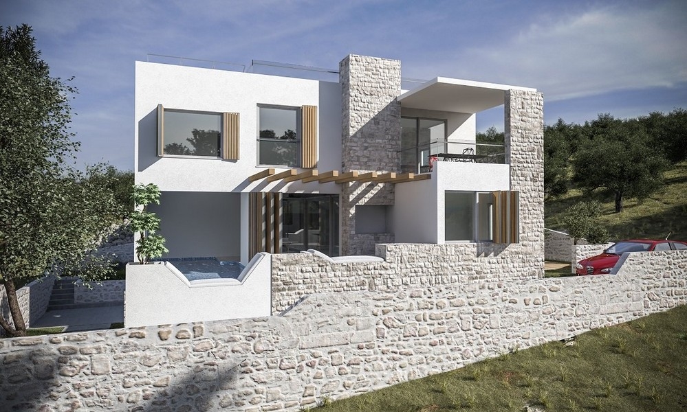 Design moderno di villa con piscina e terrazza in vendita a Jezera su Murter, Croazia