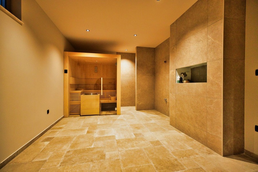 Area sauna dell'immobile sull'isola di Krk con adiacente sala relax per benessere e relax