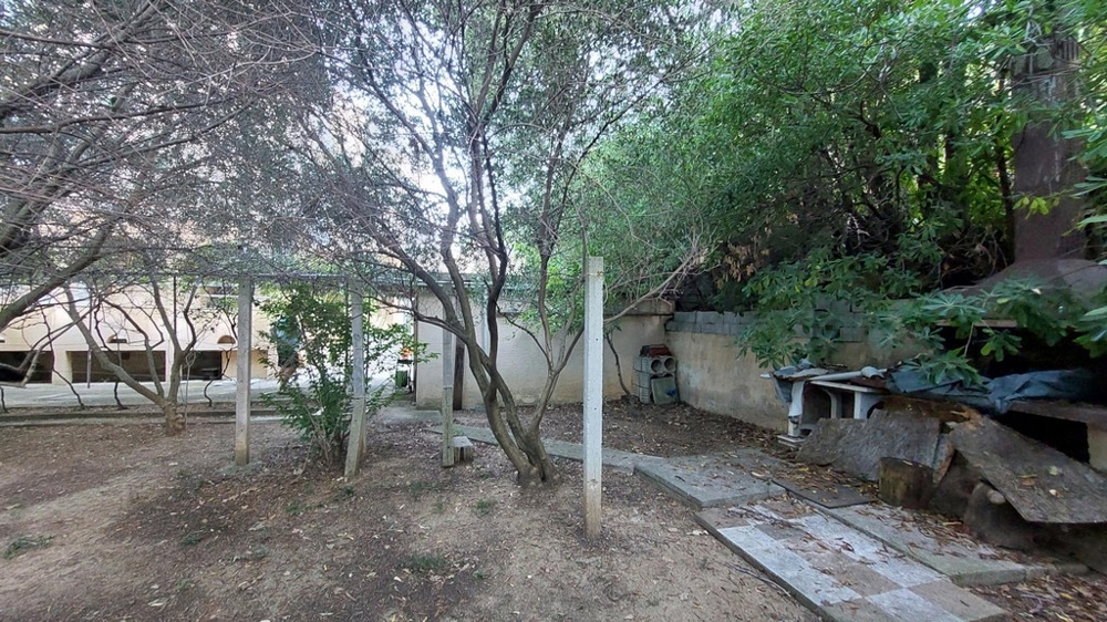 Area giardino con alberi e piante in una casa in Croazia