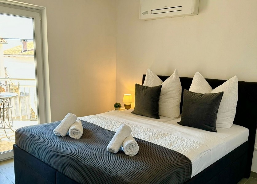 La camera da letto climatizzata.