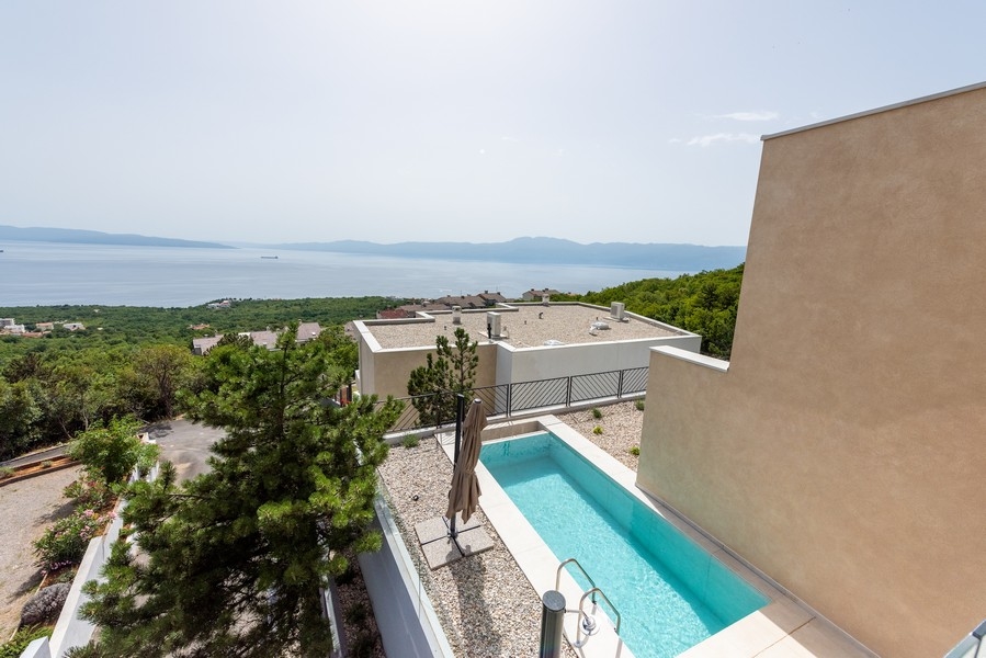 Vista mare panoramica dell'immobile H3541 a Kostrena, Rijeka.