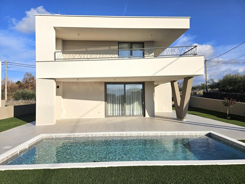 Villa moderna con piscina in vendita sull'isola di Krk, Croazia - Panorama Scouting.