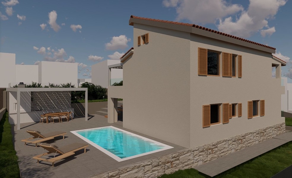 Visualizzazione con piscina e solarium