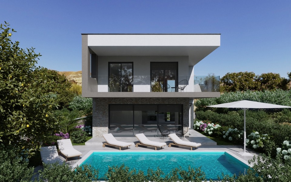 Visualizzazione della casa con ortensie e limone