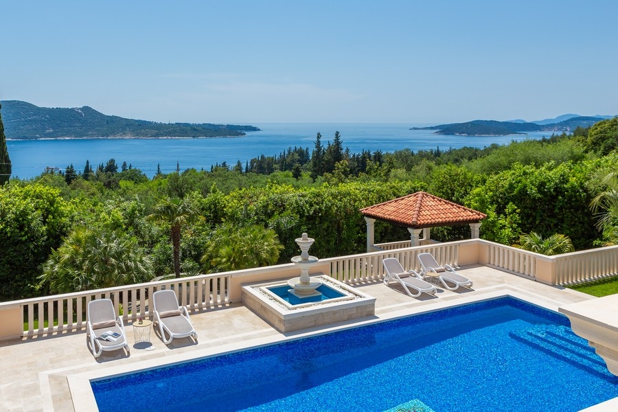 Vista mare dell'immobile H3800 vicino a Dubrovnik.