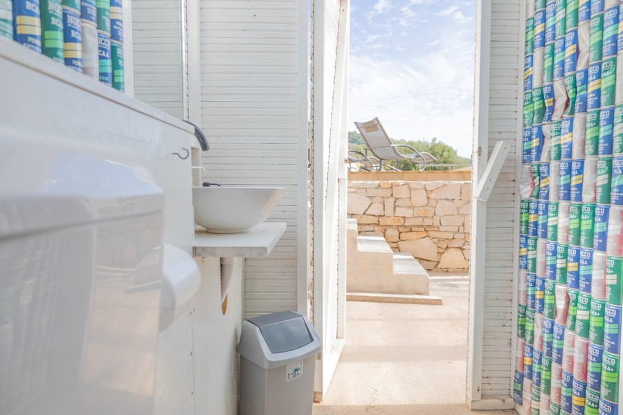 Bagno con accesso alla terrazza esterna