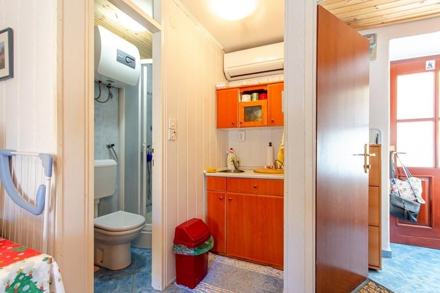 Ingresso con cucina e bagno