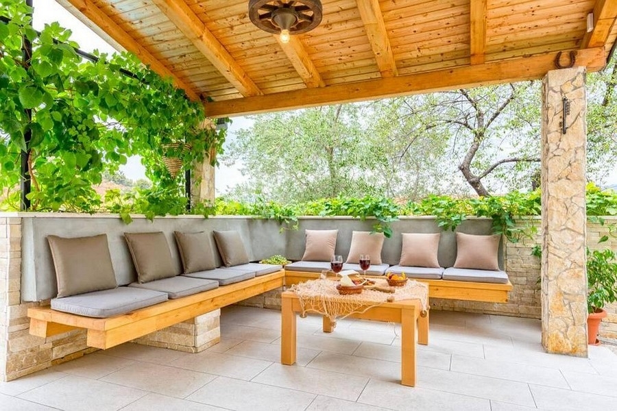 Area esterna dell'immobile H3894 in Croazia - con lounge.