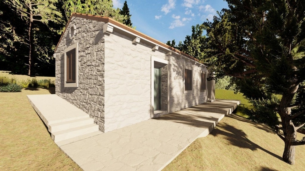Visualizzazione 3D dell'immobile H3924 vicino a Pula in Croazia.