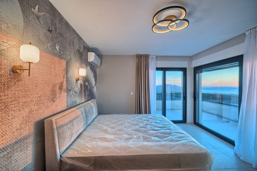 Camera da letto con vista mare in Croazia