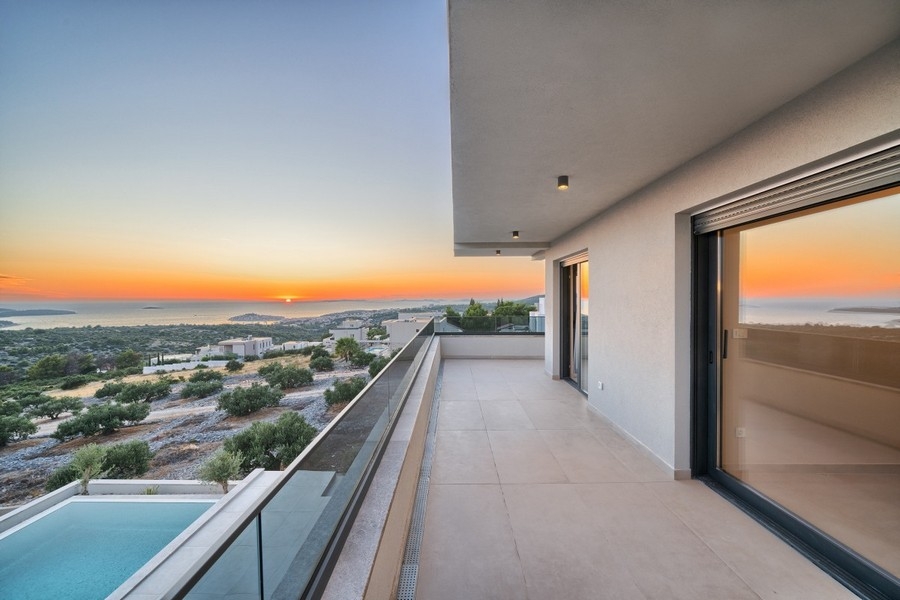 Terrazza con vista panoramica al tramonto