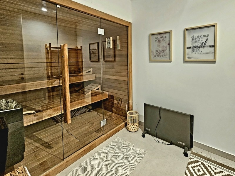 Sauna al piano seminterrato