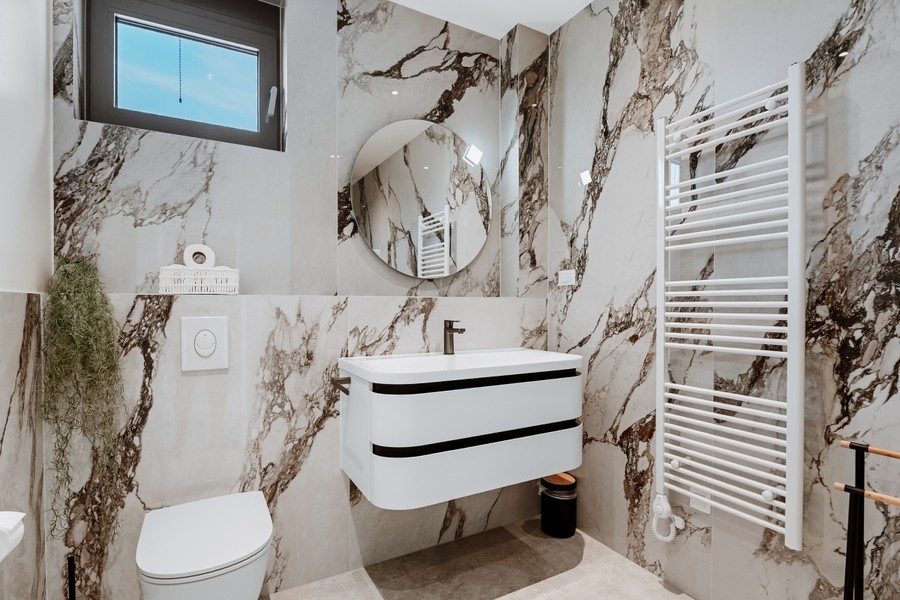 Bagno effetto marmo