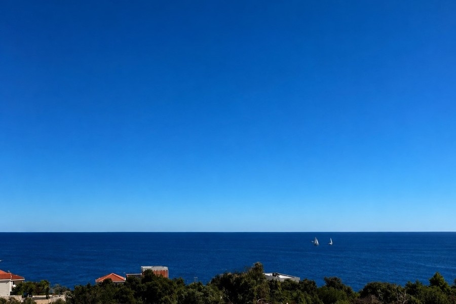Vista dal terreno sul mare aperto