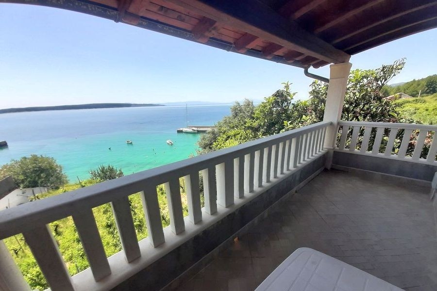 Casa in prima fila sul mare sull'isola di Hvar, terrazza con vista mare