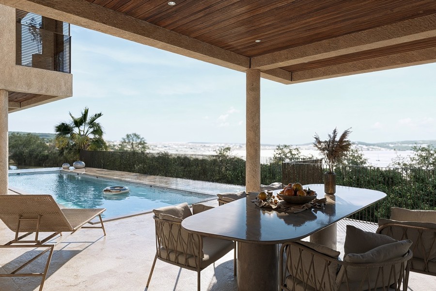 Villa di nuova costruzione con piscina e vista mare a Trogir, isola di Ciovo
