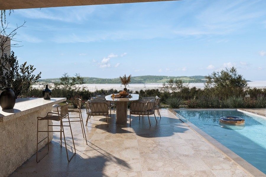 Villa con piscina e vista mare sull'isola di Ciovo vicino a Trogir