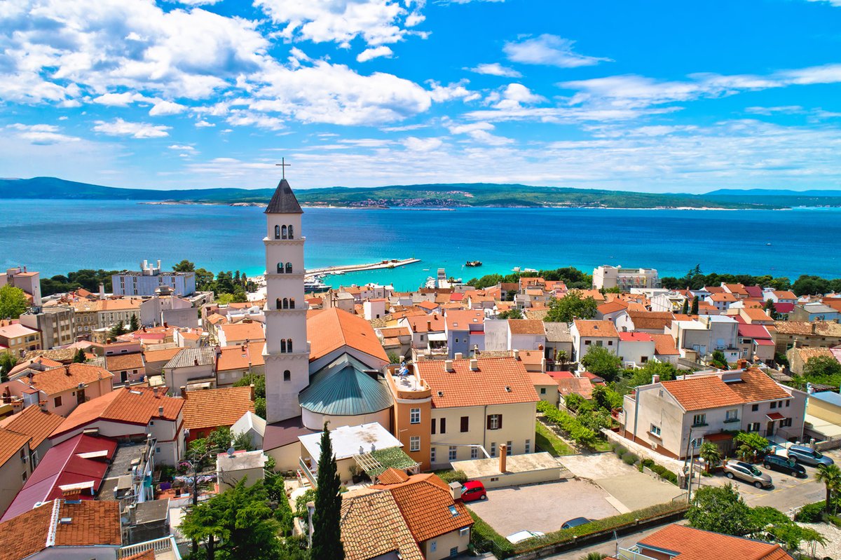 Vista su Crikvenica e sul mare nel Quarnaro